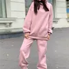 Бег сцена наборы Aumtumn Trade Clecit 2 Piece Set Women Women Oversize толстовка толстовки Sweat Antse Joggers Sport Bant Suit