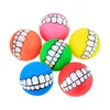 Dog Toys Chews 1pc Rubber Squeaky Cleaning Tooth Chew Toy Small Puppy Ball Bite Resistant Pet Supplies Petshop Diameter 7cm 230818