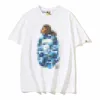 bathing ape shirt Youth cartoon camouflage short sleeved men's and women's casual loose round neck T-shirt bathing ape