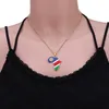 Pendant Necklaces All African Countries Map Fashion Colorful Drip Oil Stainless Steel Africa Necklace For Women Men Jewelry