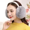 Cache-oreilles hiver en peluche femmes cache-oreilles moelleux sac chaud confortable couverture mignon couleur unie femme unisexe protecteur 230818