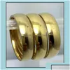 Bandringar grossist 30 st 6mm enkla guld 316l engagemang rostfritt stål smycken finger ring komfort droppe leverans dhpfq