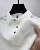 Açık T-Shirts Marka Giysileri Yaz Erkekler Lop-Up Lop-Up Kısa Kollu Polo Gömlek Buz İpek Nefes Alabilir İş Moda Golf T-Shirt Erkek 4xl 230818