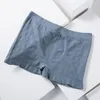 Cuecas elásticas da cintura média padrão de cor sólida algodão calcinha sem costura calcinha de nylon boxer de boxe respirável