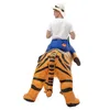 Engraçado pilotando um caráter de tigre mascote figurino publicitário adulto vestido extravagante festas de animais de origem do carnaval