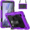 360 Rotatable Kickstand Protective Tablet Cases for Samsung Galaxy Tab A7 Lite 8.7 T220 T225 Amazon Fire HD 8 Plus Hand Strap Shoulder Strap Tough Armor Cover