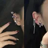 Dos boucles d'oreilles Design de mode coréen violet Zircon Clip pour femmes fille Y2k ensemble bijoux cadeaux mariage