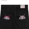 Herren Jeans 2023 neuer Cartoon Übergroße lose Weitbein -Jeans Gothic Harajuku Populär Y2K Hosen Retro Hip Hop Streetwear für Männer Frauen T230819