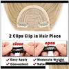 Pony 8 -Zoll Kurzfront ordentlicher Clip in Bang Fringe Extensions Gerade synthetische natürliche menschliche Erweiterung uua add. Drop Lieferung Haar DHMKF