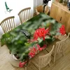 Tafeldoek Rustiek Tafelkleed Huisbloem Rechthoekige stof Slaapkamer Huis Keuken Retro drukkontofficing Anti-fouling Table met tafelkleed R230819