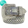 1fashion Classic Designer BB-riemen Simon voor mannen en vrouwen Casual glanzende diamanten riem strass riem bling rhinestones topkwaliteit als cadeaubonnen 100-125 cm