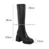 Boots Platform Knight Boot Heeled Shoes Slip On Knee High Woman Y Stretch Ladies Fashion Long STORGE TOOTIES 230818