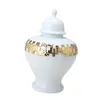 Bottiglie di stoccaggio barattoli di zenzero in porcellana vaso di fiori di fiori in ceramica con centrotavola da tavolo coperchio