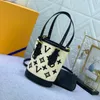 Women mini Bucket Bags Designer Satchel Top Handle Bag Cotton Fabric Leather Crossbody Fashion Handbags