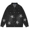 Vestes pour hommes Vintage Graphic Star Speckle encre Imprimer Denim Veste Hommes Mode Hip Hop Jeans Manteaux Streetwear Y2K Cowboy 230818