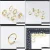 Teen ringen 6 stks gouden vergulde kleurbescherming voet index staart opening verstelbare set 8hezy wti5r drop levering sieraden body dhagb