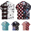 Ny stil designer skjorta mens knapp upp skjortor tryck bowling skjorta hawaii blommor casual skjortor män smal passar kort ärm klänning hawaiian t-shirt asiatisk storlek m-3xl