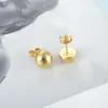Ketting oorbellen sieren sieraden voor vrouwen goud kleurbal ontwerp stud feest 2023