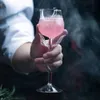 ワイングラスロマンチックな派手な赤いガラスカクテル透明ローズシェイプゴブレットカップシャンパンホームウェディングバー230818