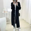 Pulls pour femmes printemps automne tricoté à la mode hiver épais dame Cardigans à capuche lâche femme longs manteaux vêtements d'extérieur de qualité