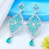 Brincos Dangle Kellybola Luxury Pingente brilhante e brilhante para lindas mulheres Brincho de noiva Aretes de Mujer Modernos Gift 2023