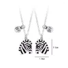 Chains Lovecryst 2Pcs/set Enamel Cute Zebra Animals Pendant Friend Necklace For Girls BFF Friendship Jewelry Gift