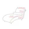 Yuexuan Armless Chaise Longue Chair Cover Coverストレッチシートスリップカバーアクセントソファカバー取り外し可能なリクライニングチェバーカバー丸い枕カバー20色