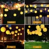 Solar Garland Lantern Festoon Fairy LED Light String Outdoor Lighting Chain Lamps Holiday Christmas Garden Terrace Decoration