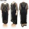 Ethnic Clothing Fake TwoPiece African Dresses for Women Traditional Nigeria Mesh Drill Caftan Dress Abaya Musulman Robe Femme Clothes 230818