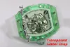 RMF AET 055 Zegarek męski RMUL2 Mechaniczne ręczne Winding True Balance Spring Spring Green Crystal Cuter