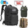 Mochila Pacote de Mochila 50L Exército Militar Backpack Travel Men's Viagem de grande capacidade Rucksacks Men.