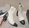Luxury Designer Sock Boots Women Ankle Booties Winter Leather Boot Martin