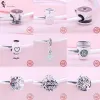 925 Silver Fit Pandora Charm 925 Armband Dancing Queen Wine Coffee Cup Charms för Pandora Charm 925 Silver Beads Charms