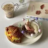 ボウル色の豆クラウンガラスボウルフルーツサラダデザートスナックbow腸マグオートミールパンバター朝食プレート