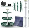 Decorações de jardim 3 Banho de pássaros em camadas com bomba solar 3W Diy Fonte destacável e adequado para decoração 230818