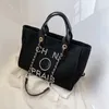 Новые дизайнерские сумки для покупок Pearl Beach Bag Canvas Портативные модные трендовые женские сумки большой вместимости Скидка 60% на интернет-магазин