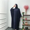 Lässige Kleider eleganter Ramadan Muslim Gebet Hijab Kleidungsstück Frauen Mode -Abaya Full Cover Langarm Kleid Islam Dubai Bescheidene Robe