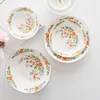 Mokken Royal Garden Tea Cup Saucer Set servies voor het TEAPOT Dessert Stand Bord Noodle Bowl Salates Soep Lepel Huishoudelijk Dinware 230818