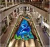 Tapeten Tapeten Delphin Submarine Holzbrücke Selbstklebend 3D-Boden PVC wasserdichte Heimdekoration