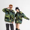 Chandails pour femmes Militray Camouflage Lover's Loose For Women Hommes Couple Color Block Surdimensionné Streetwear Winter Tops Pull Esthétique