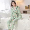 Women's Sleepwear Autumn Pyjamas Women Pajama Sets Lovely Animal Print Japanese Kimonos For Big Yards 5XL Modal Cotton Yukata Robes Set