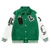 2023 Lot męski Jacke Baseball Bawełniany projektanta Kurtki męskie Windbreaker Varsity Mens Baseball Hip Hop Lett Patchwork Skórzanie Tianma haft streetwear