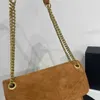 LouLou Borse NIKI NUBUCK ys Borsa marrone Borsa da donna in pelle Borsa a tracolla a tracolla CAMOSCIO Busta da donna Borsa a tracolla a catena Borse a tracolla firmate