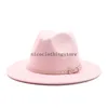 Fashion Men Women Wide Brim Rosa Cappello Rosa Cappello in Felgo Feelf Fashion Party Jazz Trilby Fedora Hat Wholesale