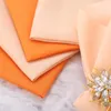 テーブルナプキン6PCSポリエステルクロスナプキンオレンジ/シャンパン装飾結婚式のためのエレガントなパーティー用品