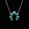 Pendentif Colliers Boho Turquoise Pierre Connecteur Collier Longueur Réglable Long Bijoux Ras Du Cou Lien Chaîne Lagenlook 20"