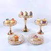 Bakeware Tools 3-11st Crystal Cake Stand Set Metal Mirror Cupcake Decorations Dessert Pedestal Wedding Party Display Magasin