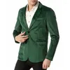 Costumes pour hommes noir velours Blazer costume veste hommes 2023 marque revers cranté deux boutons robe Blazers fête d'affaires mariage bal vêtements