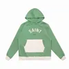 Heren Hoodies Sweatshirts Saint Michael American Color Block FloCking Letter Sweater Sweater Wasbaar Old Hoodie paar Fashion Glg9