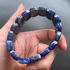 Strand Natural Blue Lapis Lazuli Steinangels Armband Heilungsenergie Geometrischer Handgelenk Schmuck Mädchen 1pc